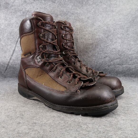 Danner Boots Men 13 Elk Ridge 8" Hunting Outdoor Waterproof Leather Canvas Brown - Picture 1 of 16